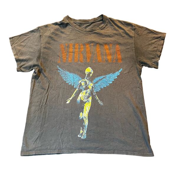 Nirvana Adult MD Utero Winged Angel Graphic T-shirt - Picture 1 of 4